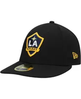 Men's New Era Black La Galaxy Primary Logo Low Profile 59FIFTY Fitted Hat