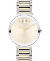 Movado Women's Bold Horizon Swiss Quartz Two Tone Stainless Steel Watch 34mm