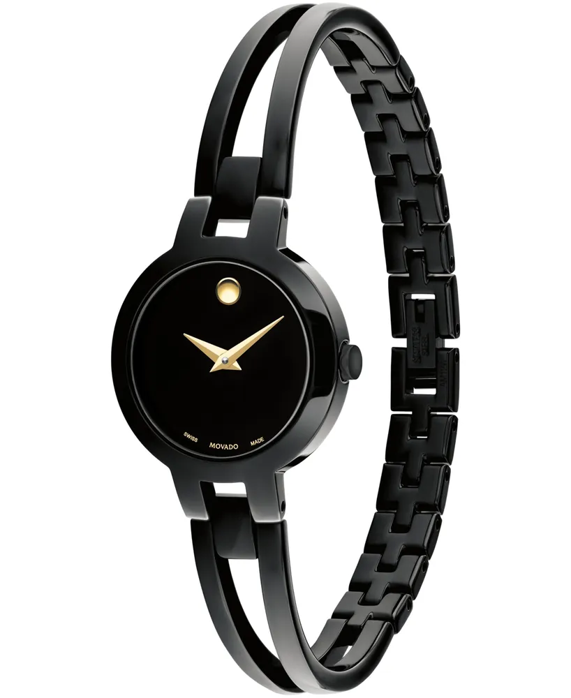 Movado Women's Amorosa Swiss Quartz Black Pvd Watch 24mm