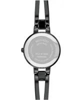 Movado Women's Amorosa Swiss Quartz Black Pvd Watch 24mm