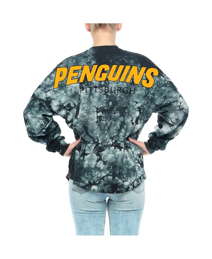 Women's Fanatics Black Pittsburgh Penguins Crystal-Dye Long Sleeve T-shirt