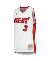 Men's Mitchell & Ness Dwyane Wade White Miami Heat Hardwood Classics 2005-06 Swingman Jersey