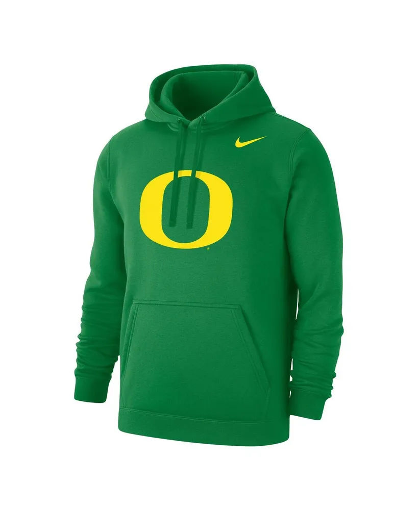 Men's Nike Green Oregon Ducks Primary Logo Club Pullover Hoodie