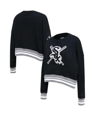 Women's Pro Standard Black Chicago White Sox Mash Up Pullover Sweatshirt
