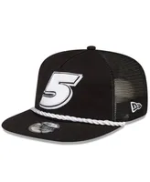 Men's New Era Black Kyle Larson Golfer Snapback Adjustable Hat