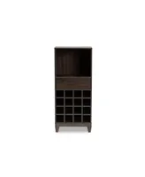 Baxton Studio Trenton Modern and Contemporary 45.25" Finished Wood 1-Drawer Wine Storage Cabinet