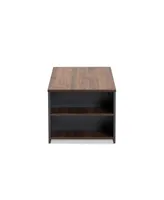 Baxton Studio Thornton Modern and Contemporary 39.4" Two-Tone and Finished Wood Storage Coffee Table