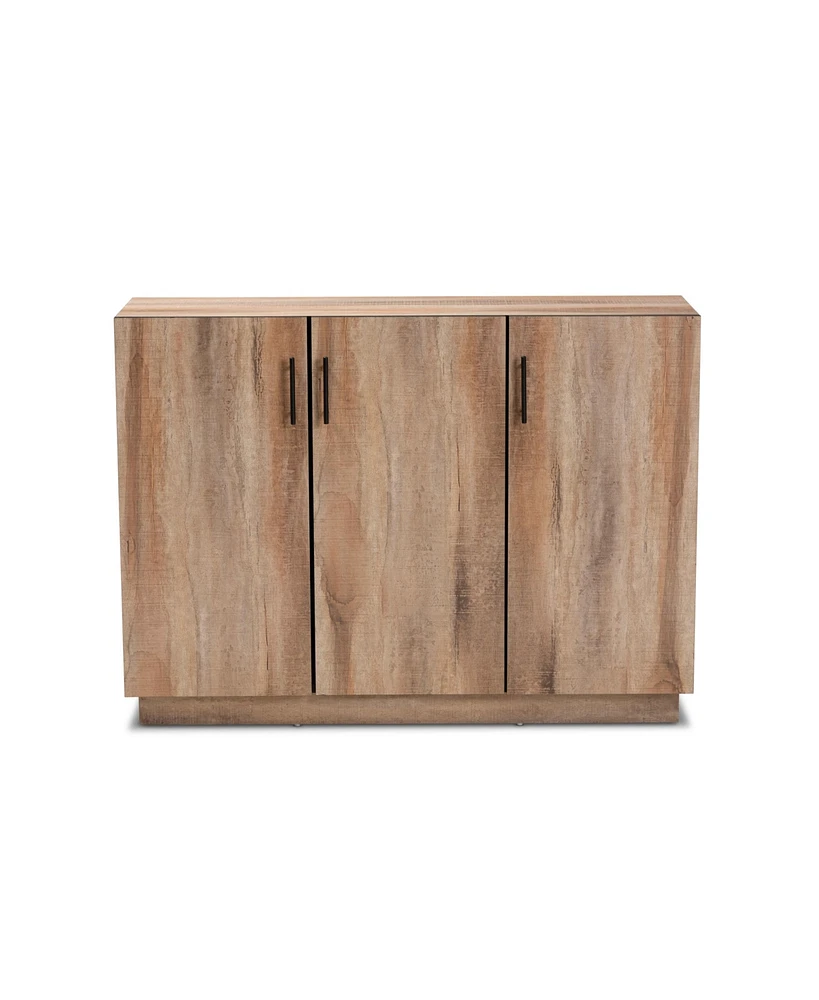 Baxton Studio Patton Modern and Contemporary 47.2" Finished Wood 3-Door Dining Room Sideboard Buffet