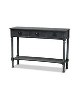 Baxton Studio Garvey French Provincial Finished Wood 3-Drawer Entryway Console Table