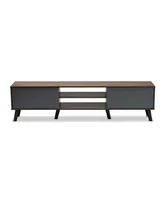 Baxton Studio Clapton Modern and Contemporary 70.9" Multi-Tone and Finished Wood Tv Stand