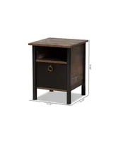 Baxton Studio Vaughan Modern and Contemporary 19.5" Two-Tone and Finished Wood Nightstand