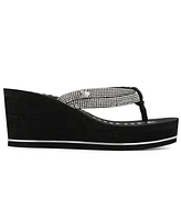 Juicy Couture Women's Unwind Rhinestone Platform Wedge Sandals