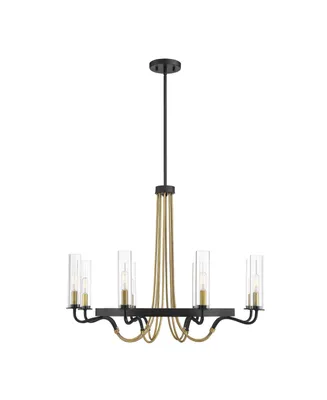 Savoy House Kearney 8-Light Chandelier in Vintage Black with Warm Brass