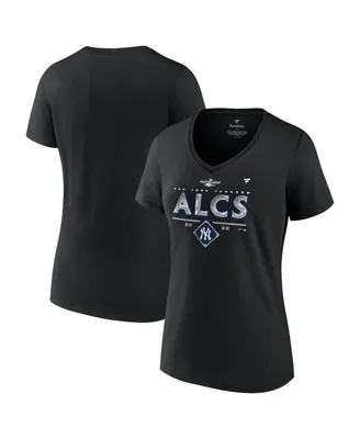 Women's Fanatics Black New York Yankees 2022 Division Series Winner Locker Room V-Neck T-shirt