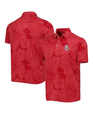 Men's Tommy Bahama Red St. Louis Cardinals Miramar Blooms Polo Shirt