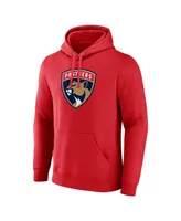 Men's Fanatics Red Florida Panthers Primary Team Logo Pullover Hoodie