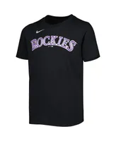 Big Boys Nike Kris Bryant Black Colorado Rockies Player Name and Number T-shirt