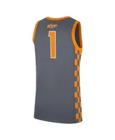 Men's Nike #1 Gray Tennessee Volunteers Replica Jersey