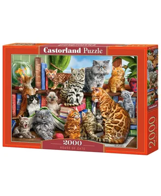 Castorland House of Cats Jigsaw Puzzle Set, 2000 Piece