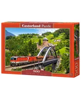 Castorland Train on the Bridge Jigsaw Puzzle Set, 500 Piece