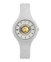 Versus Versace Women's 3 Hand Quartz Fire Island White Silicone Watch, 39mm