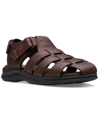 Clarks Men's Walkford Fish Tumbled Leather Sandals