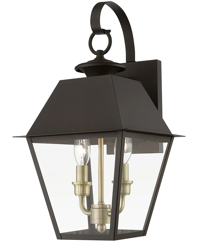 Livex Wentworth 2 Light Outdoor Medium Wall Lantern