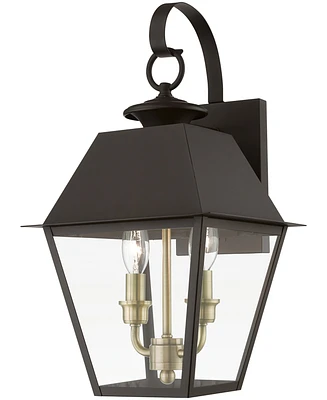 Livex Wentworth 2 Light Outdoor Medium Wall Lantern