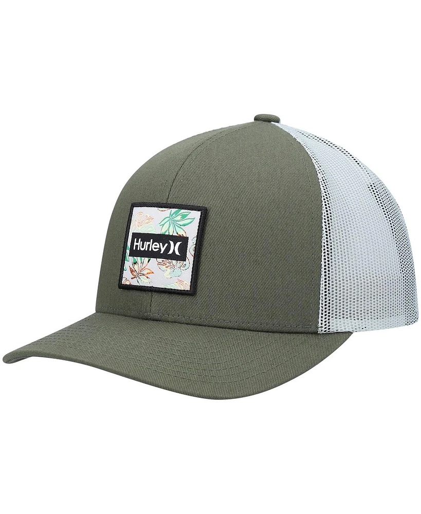 Men's Hurley Green Seacliff Trucker Snapback Hat