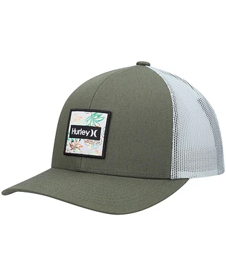 Men's Hurley Green Seacliff Trucker Snapback Hat