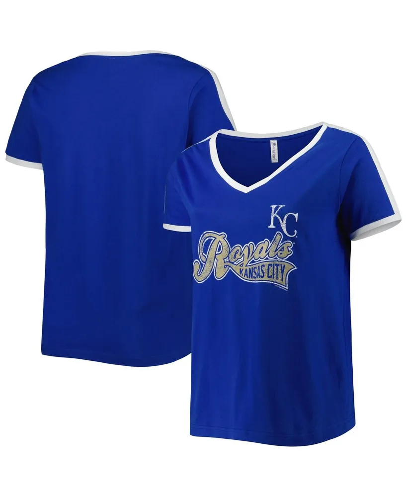 Los Angeles Dodgers Women's Plus Size Cloud V-Neck T-Shirt