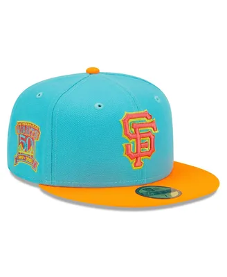 Men's New Era Blue and Orange San Francisco Giants Vice Highlighter 59FIFTY Fitted Hat