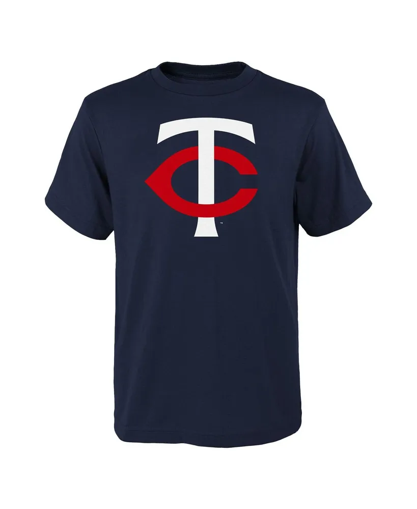 Big Boys and Girls Navy Minnesota Twins Logo Primary Team T-shirt