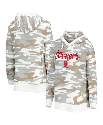 Women's Pressbox Camo Oklahoma Sooners San Pablo Pullover Hoodie