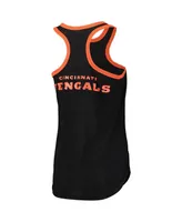 Women's G-iii 4Her by Carl Banks Black Cincinnati Bengals Tater Burnout Tank Top