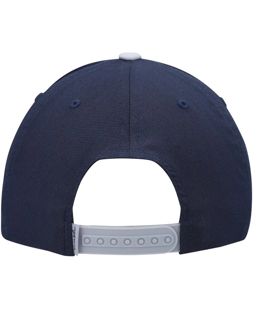 Men's Travis Mathew Navy and Gray Skipper Tri-Blend Snapback Hat