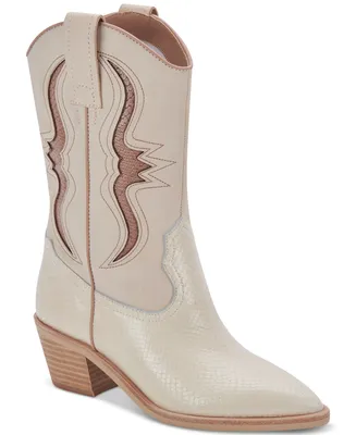 Dolce Vita Women's Suzzy Pointed-Toe Mid-Shaft Cowboy Boots