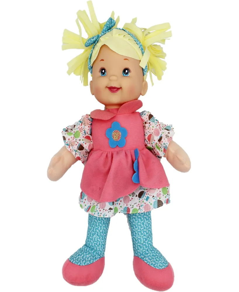 Baby's First by Nemcor Goldberger Doll 15" Little Talker Doll Blonde with Coral Dress