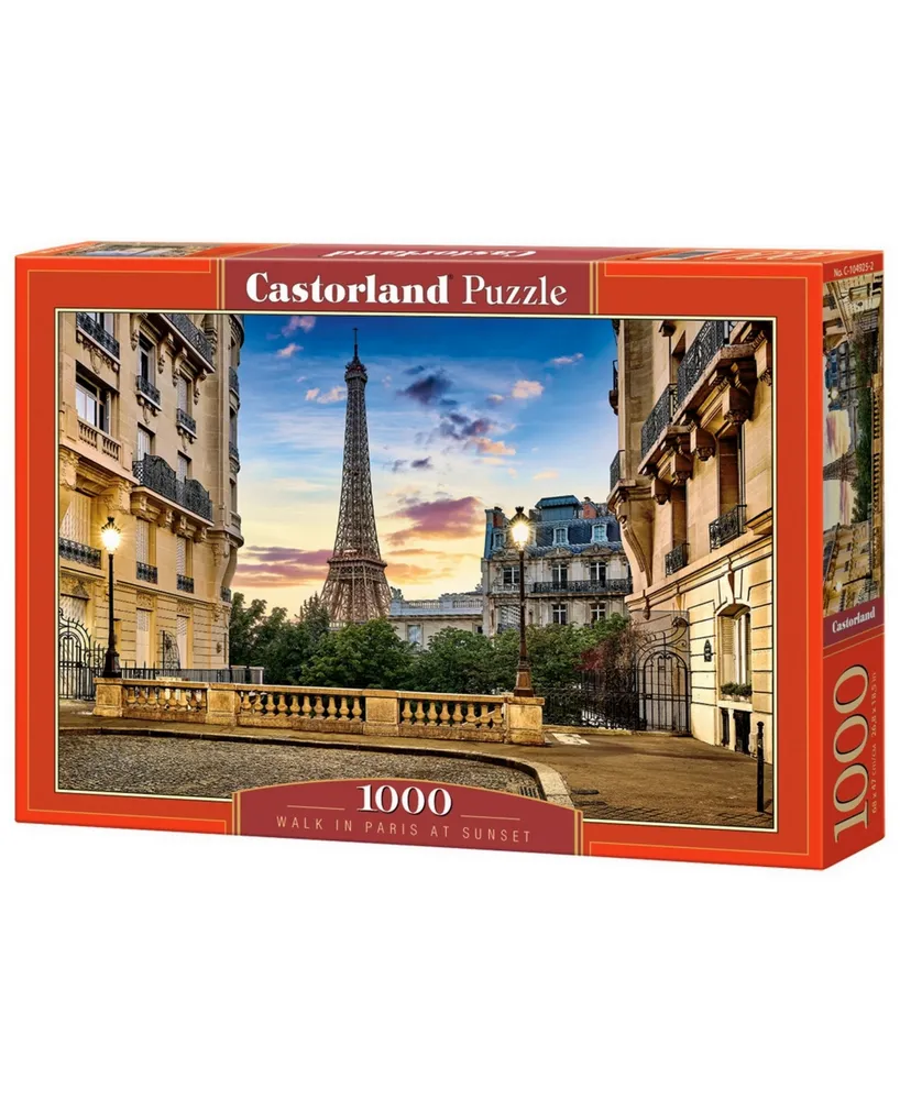 Castorland Walk in Paris at Sunset Jigsaw Puzzle Set, 1000 Piece