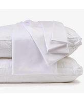 Micropuff 100% Microfiber Pillow Cases - White- 2 Pack