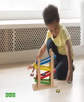 Wooden Car Ramps Race - 4 Level Toy Car Ramp