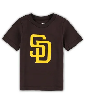 Infant Boys and Girls Brown San Diego Padres Team Crew Primary Logo T-shirt