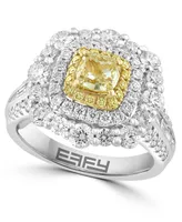 Effy Limited Edition White Diamond (1-5/8 ct .t.w.) and Yellow Diamond (1 ct. t.w.) Ring in 14k Two Tone Gold