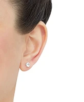 Birthstone Stud Earrings 14k Gold or White