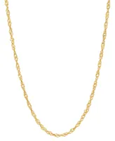 Italian Gold Singapore Link 20" Chain Necklace in 14k Gold