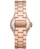 Michael Kors Women's Lennox Quartz Three-Hand Rose Gold-Tone Stainless Steel Watch 37mm