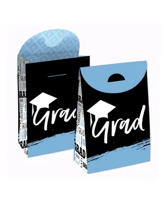 Light Blue Grad Best is Yet to Come Graduation Gift Party Goodie Boxes 12 Ct