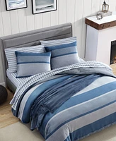 Closeout! Nautica Linden Ultra Soft Plush Fleece 2 Piece Comforter Set, Twin