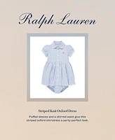 Polo Ralph Lauren Baby Girls Striped Knit Oxford Dress