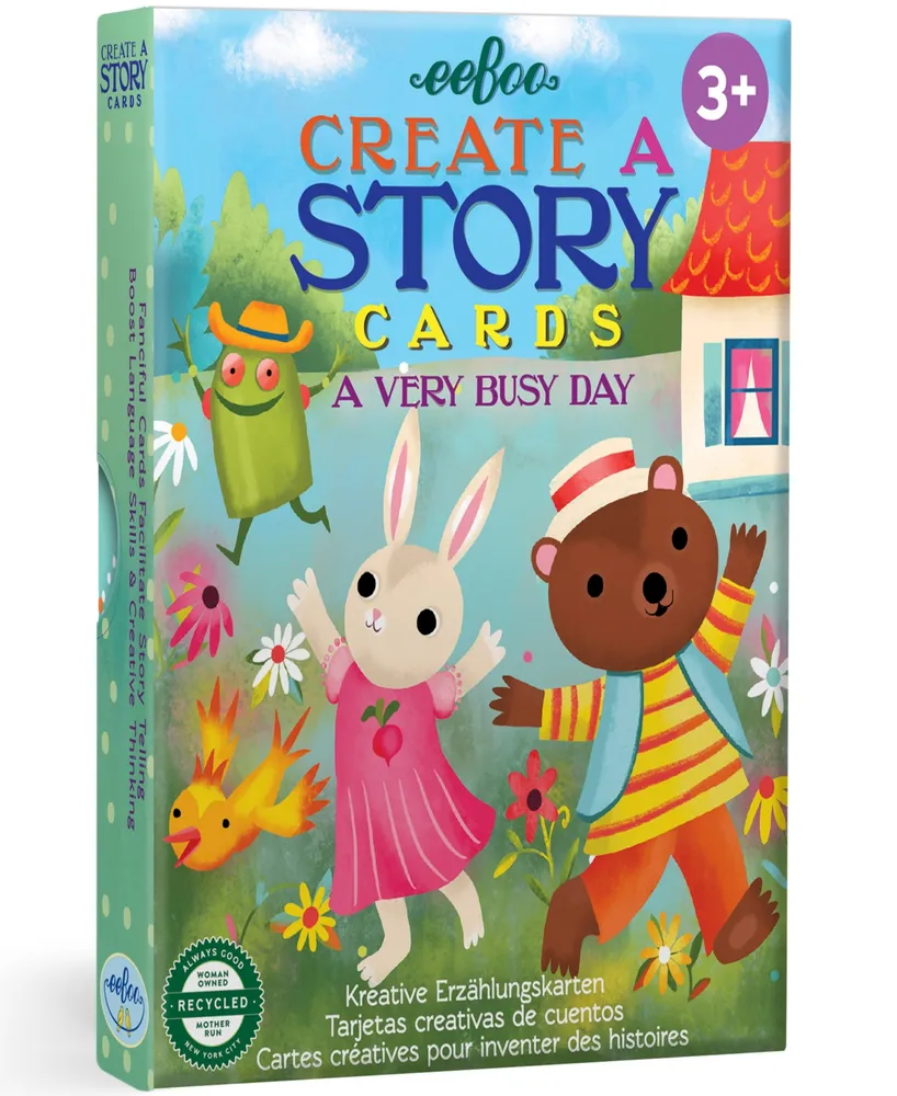 Eeboo a Very Busy Day Create a Story Pre-Literacy Cards, Ages 3 and up